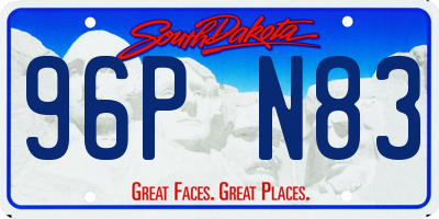 SD license plate 96PN83