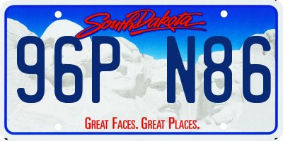 SD license plate 96PN86