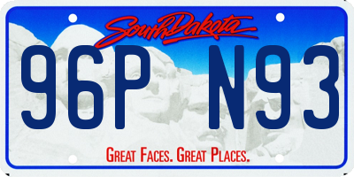 SD license plate 96PN93