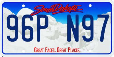 SD license plate 96PN97