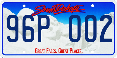 SD license plate 96PO02