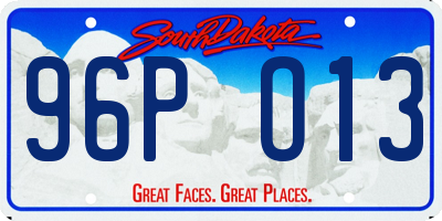 SD license plate 96PO13