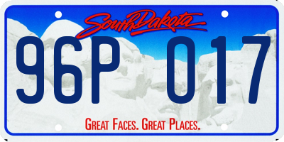 SD license plate 96PO17