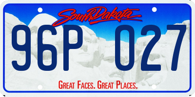 SD license plate 96PO27
