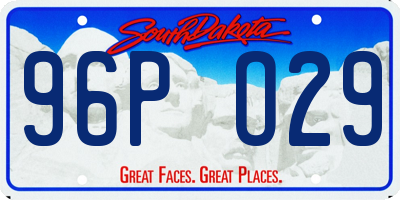 SD license plate 96PO29