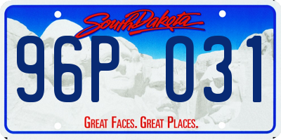 SD license plate 96PO31