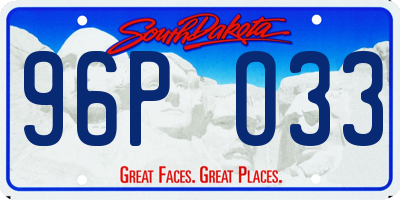 SD license plate 96PO33