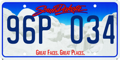 SD license plate 96PO34