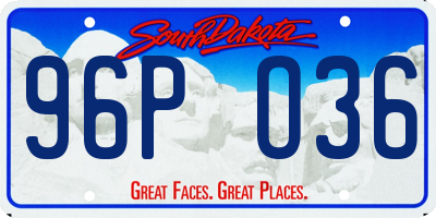 SD license plate 96PO36