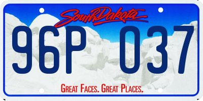 SD license plate 96PO37