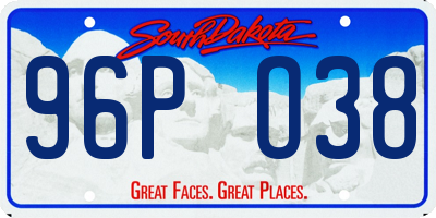 SD license plate 96PO38
