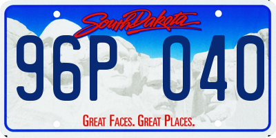 SD license plate 96PO40