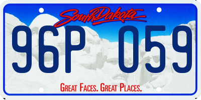 SD license plate 96PO59