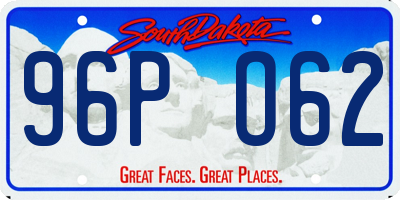 SD license plate 96PO62