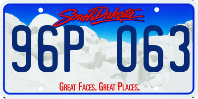 SD license plate 96PO63