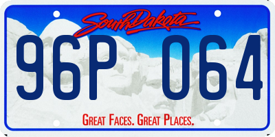 SD license plate 96PO64