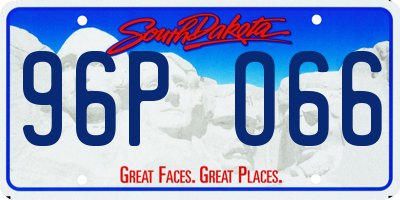 SD license plate 96PO66
