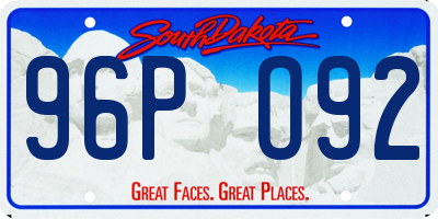 SD license plate 96PO92