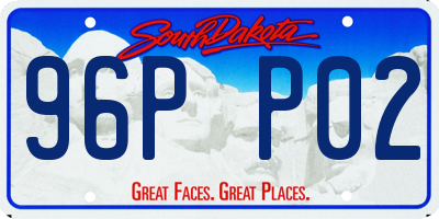SD license plate 96PP02