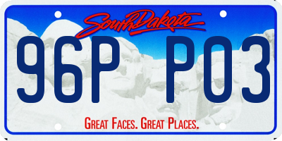 SD license plate 96PP03