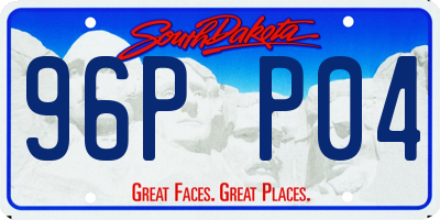 SD license plate 96PP04