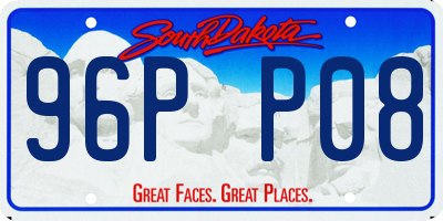 SD license plate 96PP08