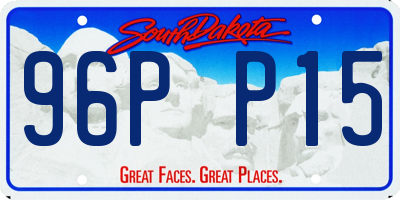 SD license plate 96PP15