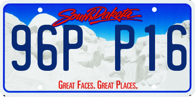 SD license plate 96PP16