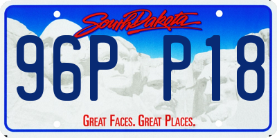 SD license plate 96PP18
