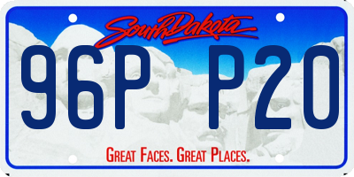SD license plate 96PP20