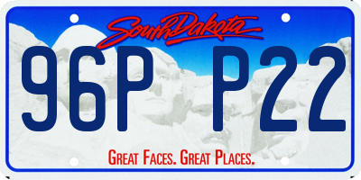 SD license plate 96PP22
