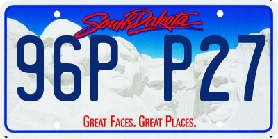 SD license plate 96PP27