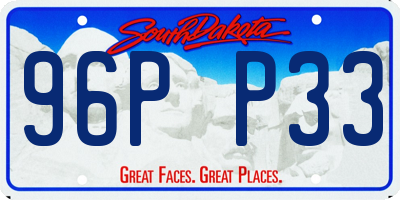 SD license plate 96PP33