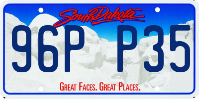 SD license plate 96PP35