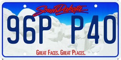 SD license plate 96PP40