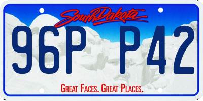 SD license plate 96PP42
