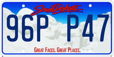 SD license plate 96PP47