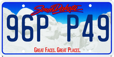 SD license plate 96PP49