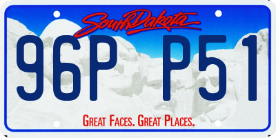 SD license plate 96PP51