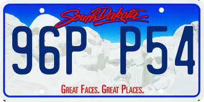 SD license plate 96PP54