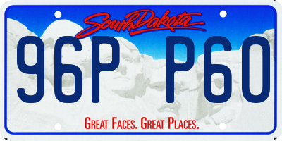 SD license plate 96PP60