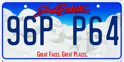 SD license plate 96PP64