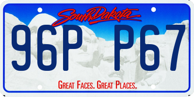 SD license plate 96PP67