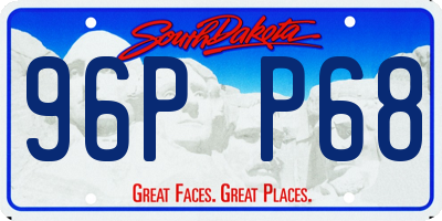 SD license plate 96PP68