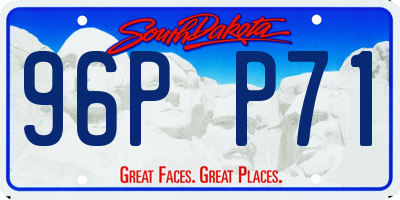 SD license plate 96PP71
