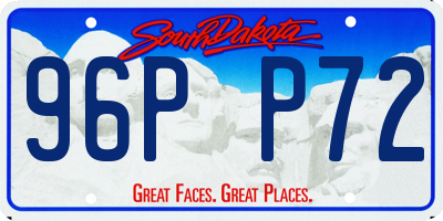 SD license plate 96PP72