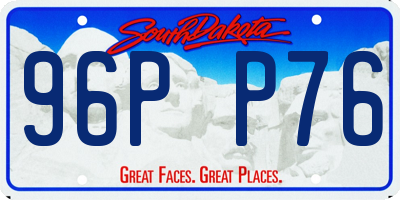 SD license plate 96PP76