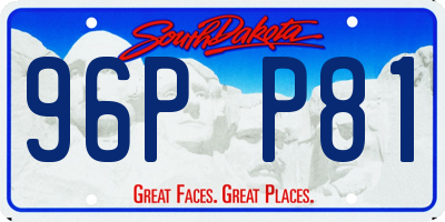SD license plate 96PP81