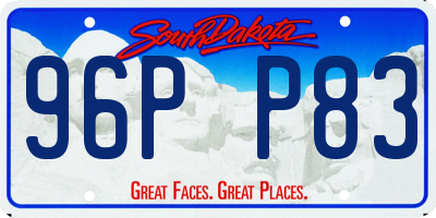 SD license plate 96PP83