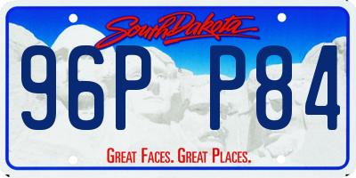 SD license plate 96PP84